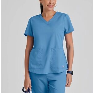Grey's Anatomy Light Blue V-Neck Scrub Top